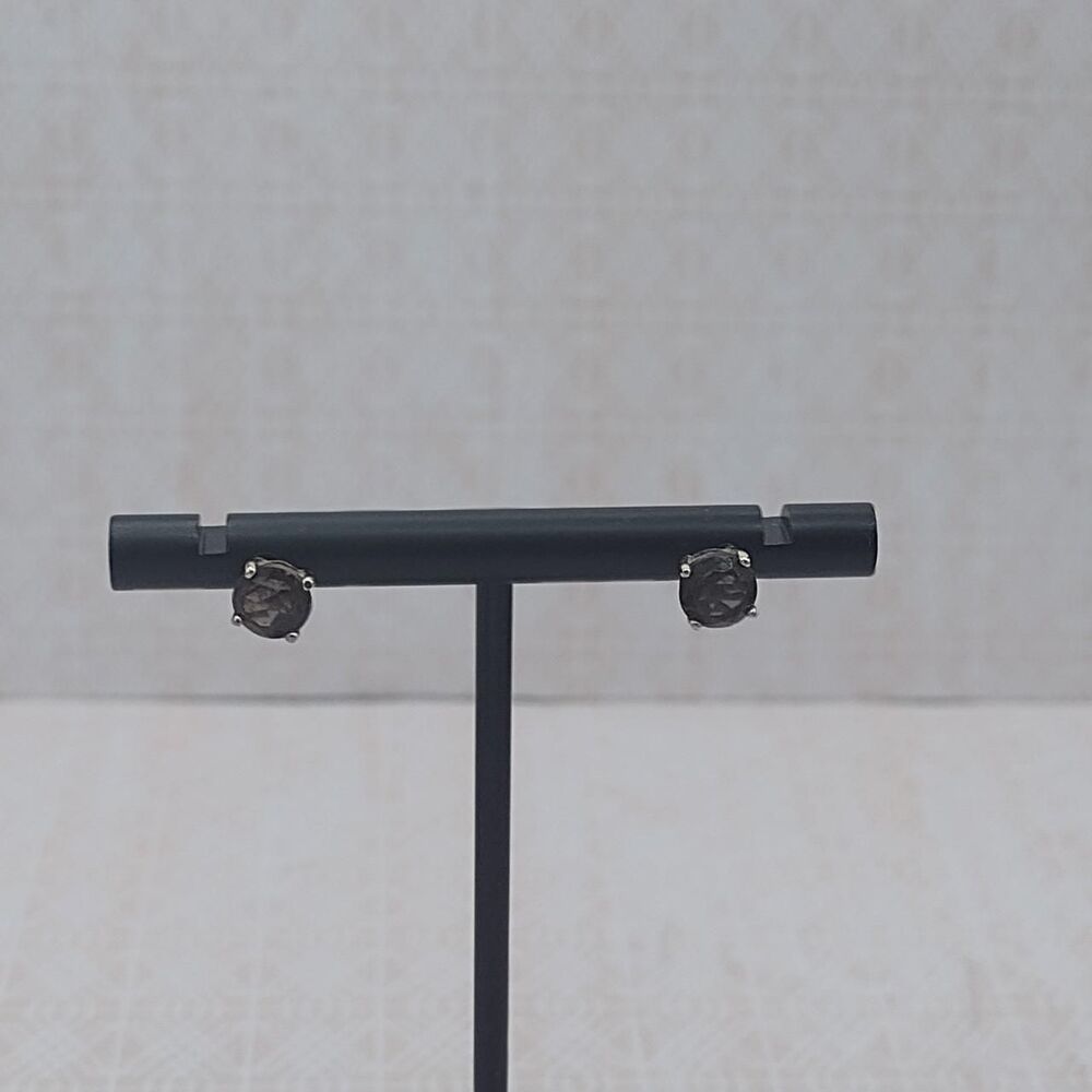 Smoky Quartz Stud Earrings